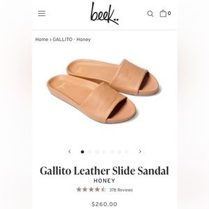 beek gallito leather slide sandals